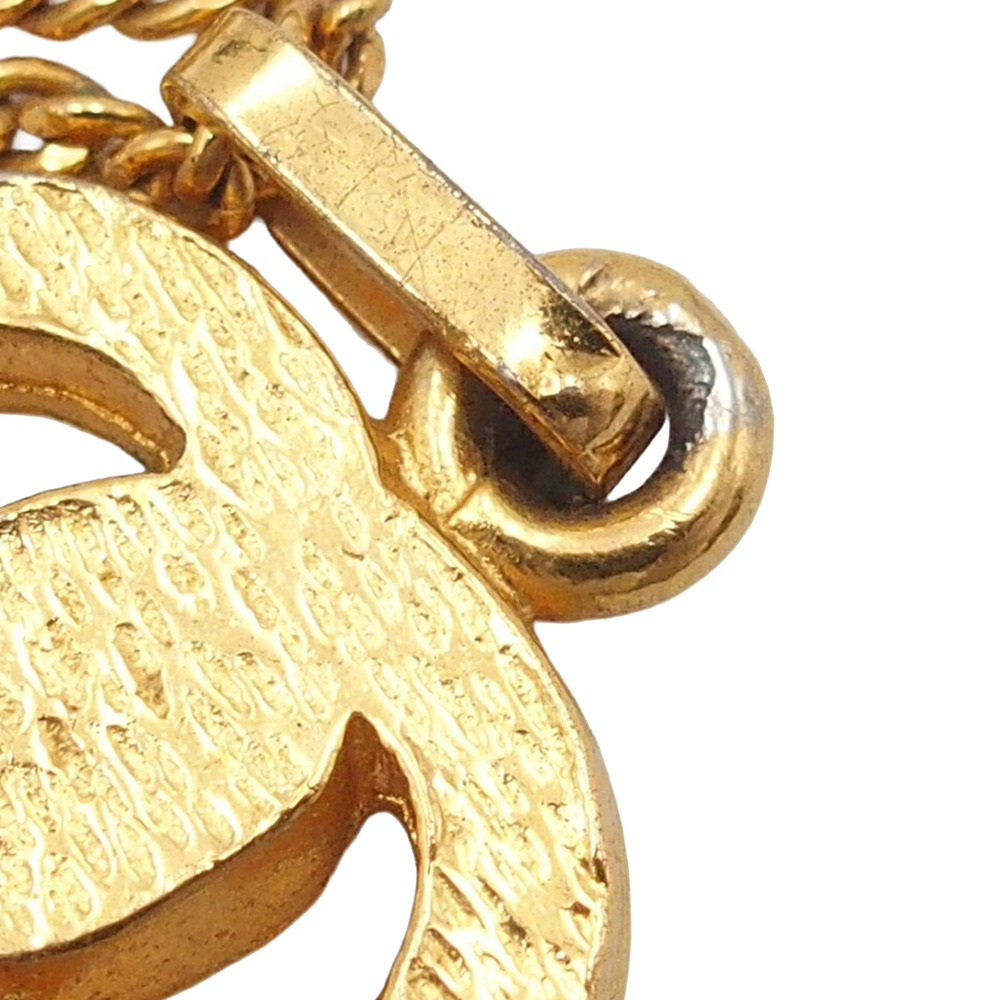 Pre-Loved Chanel CC Gold Plated Strass Pendant Necklace - Picture 8 of 10